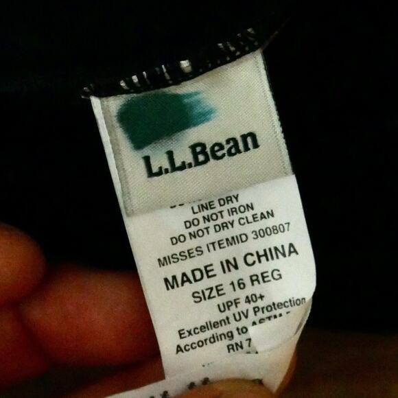 LL Bean Size 16 Swimsuit One Piece Black Cross Front Bathing Suit Ruched - Picture 6 of 7